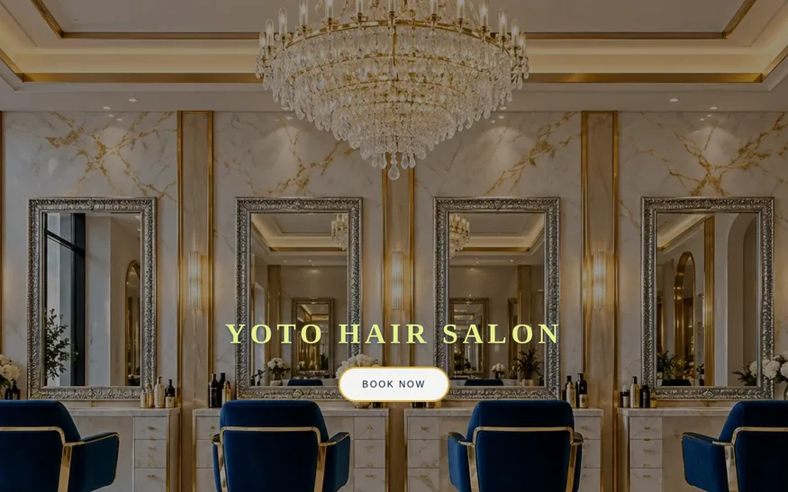 Yoto Hair Salon luxury salon website